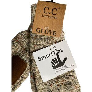 2 X C.C Exclusives SmartTips Touchscreen Women Gloves Leather Patch Texting Tech